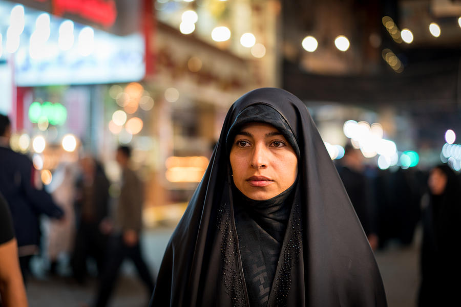 Muslim woman portrait on street #7 Photograph by Jasmin Merdan