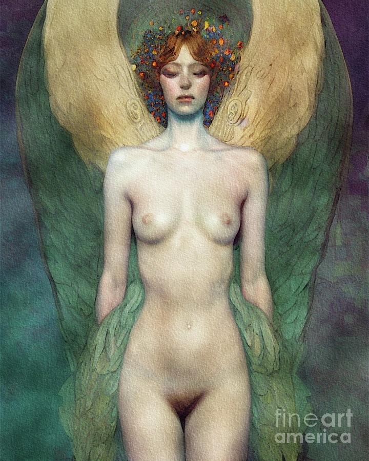 Naked Angel Painting By Esoterica Art Agency Fine Art America