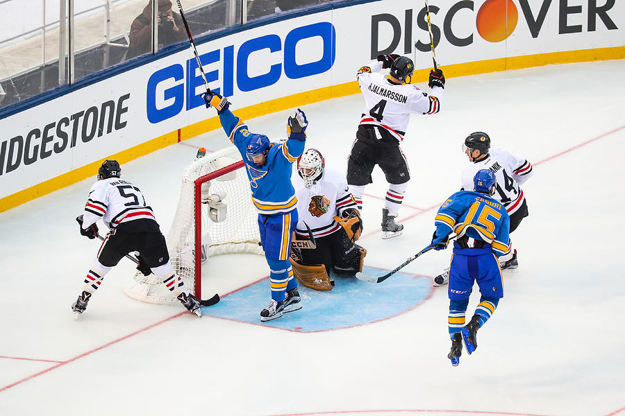 NHL: JAN 02 Winter Classic - Blackhawks at Blues #7 Photograph by Icon Sportswire