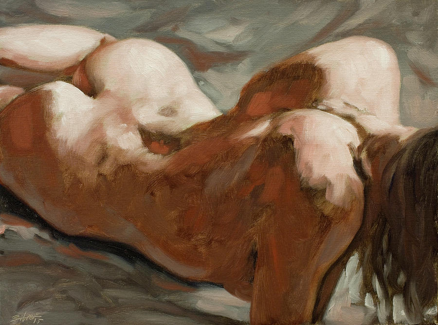 Nude study #7 Painting by John Silver