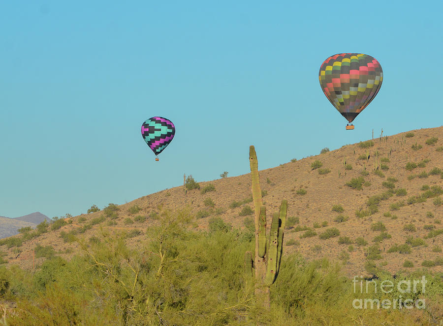#7 Peaceful Flight Over Sunny Arizona On Brightly Colored Hot Air Balloon. Maricopa County, Arizona Photograph