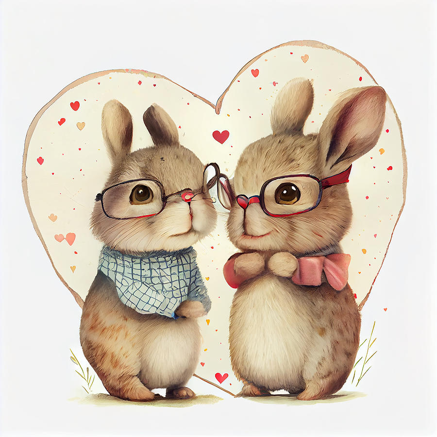 Peter Rabbit Mixed Media - Peter Rabbit Valentine #7 by Stephen Smith Galleries