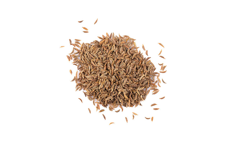 Pile of dry caraway seeds Isolated on white background #7 Photograph by R.Tsubin