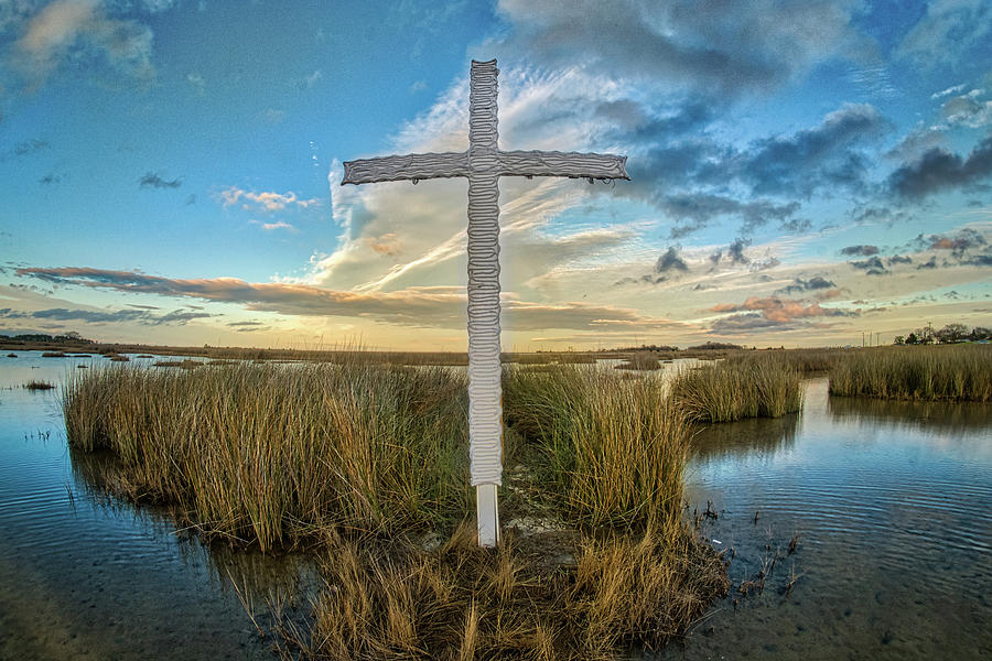 Poquoson Marsh Cross #7 Photograph by Jerry Gammon