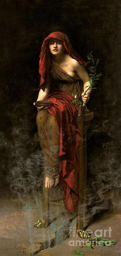Priestess of Delphi Painting by John Collier