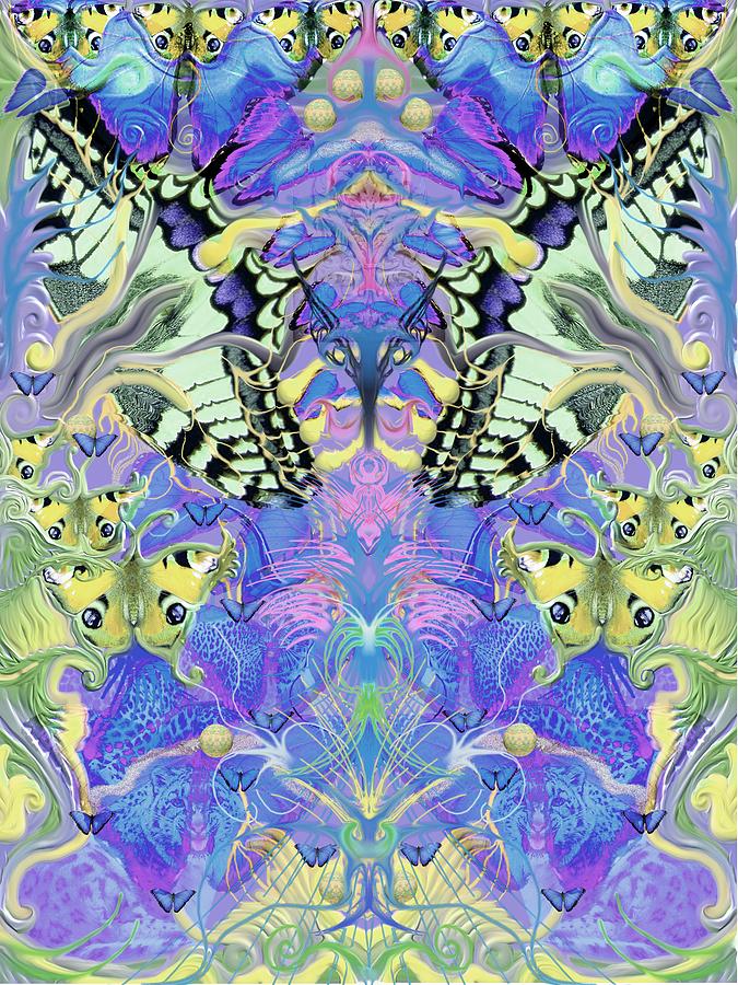 Psychedelic Butterfly #7 Digital Art by Sandrine Kespi - Fine Art America