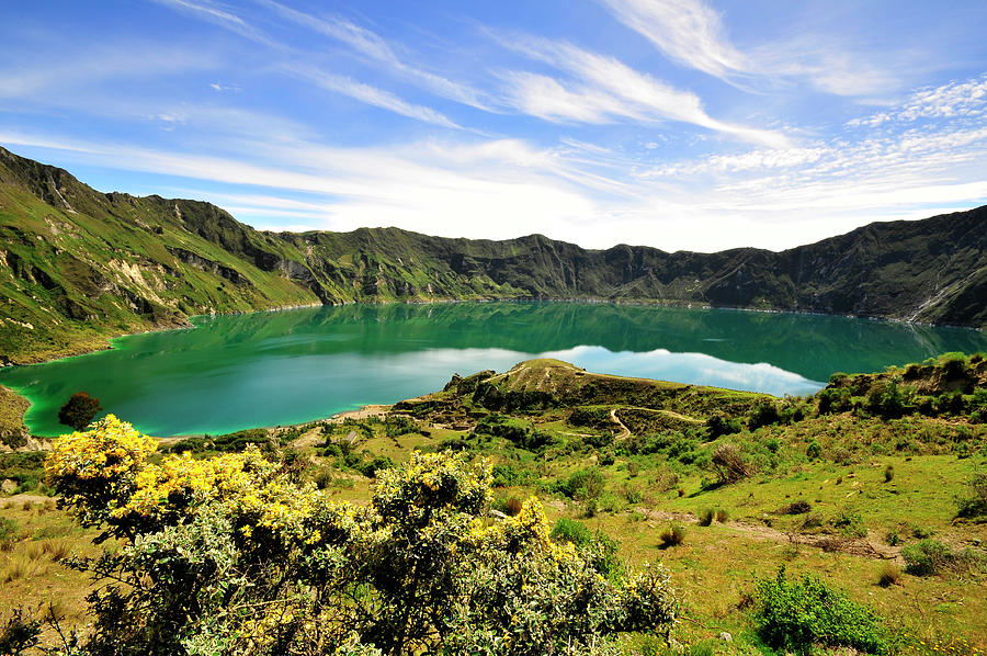 Quilotoa crater lake in the andes of Ecuador Photograph by Robert ...