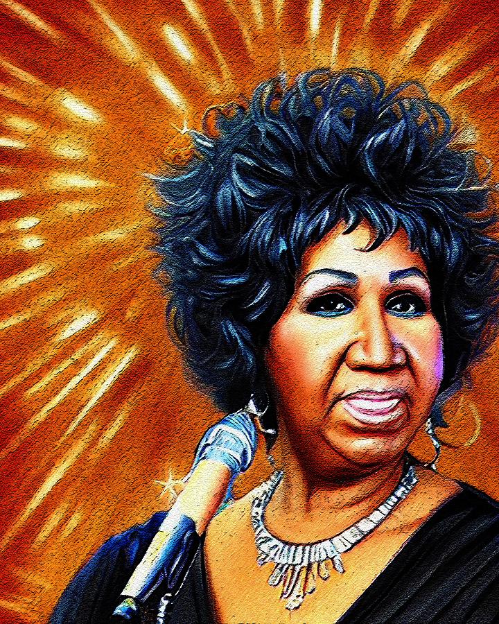 Realistic Portrait Of Aretha Franklin Digital Art By Edgar Dorice - Pixels