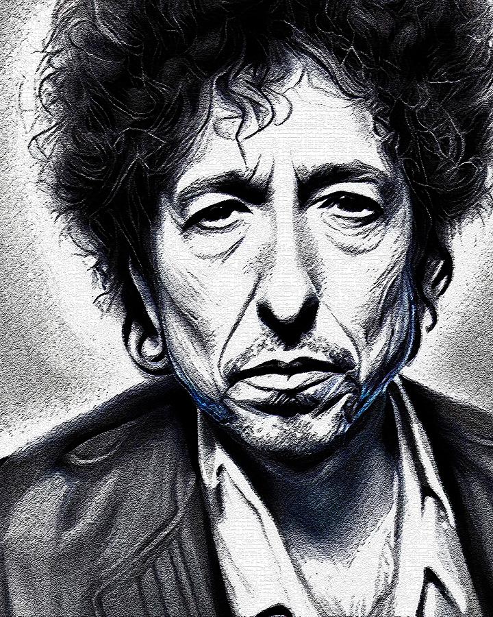 Realistic Portrait Of Bob Dylan Digital Art by Edgar Dorice - Pixels