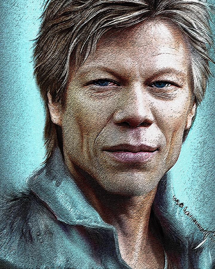 Realistic Portrait Of Jon Bon Jovi Digital Art by Edgar Dorice - Fine ...