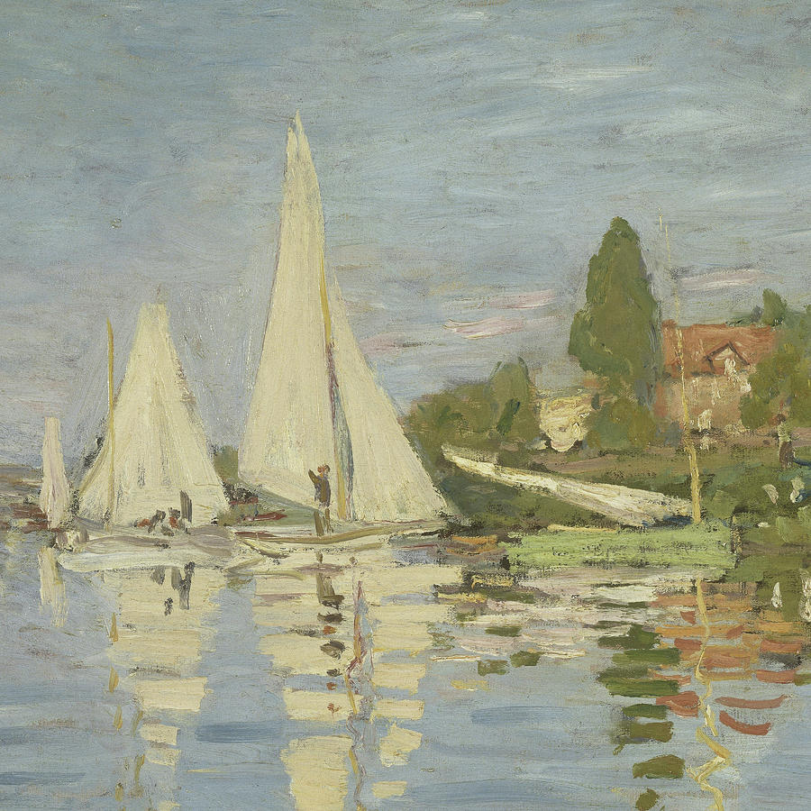 Claude Monet Drawing - Regattas at Argenteuil #7 by Claude Monet