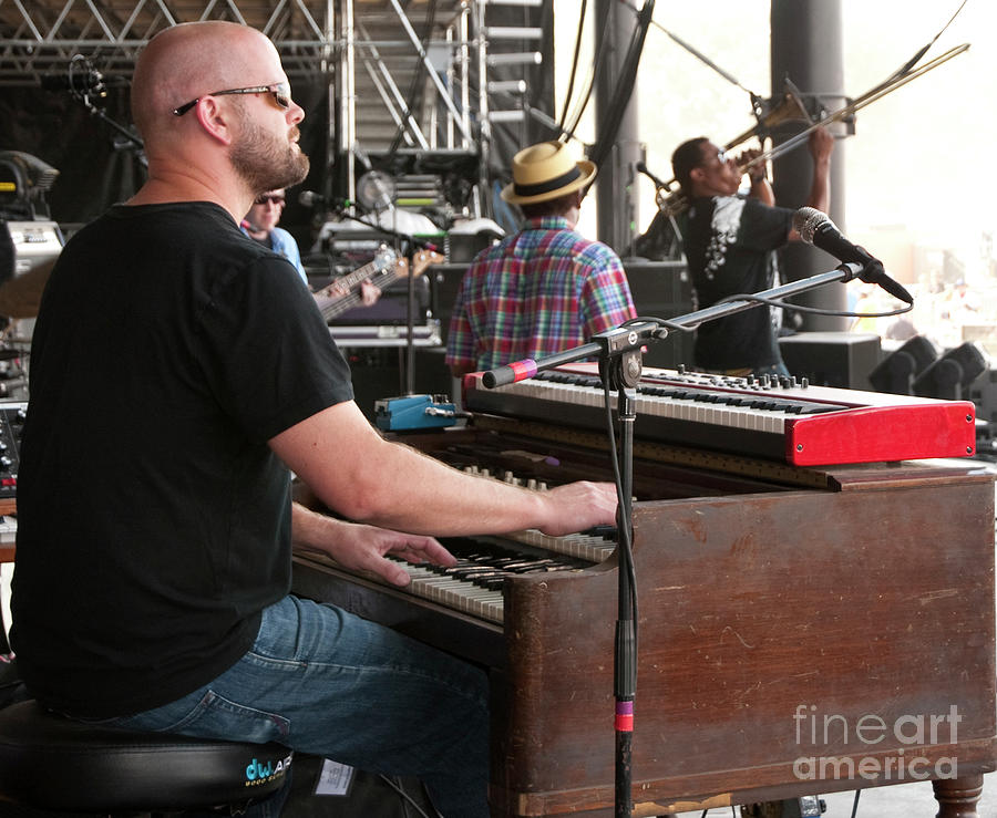 Richard Vogel with Galactic at Bonnaroo #6 Photograph by David Oppenheimer
