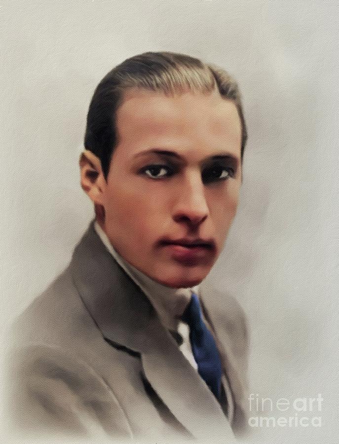 Rudolph Valentino, Vintage Actor Painting by Art Agency - Pixels