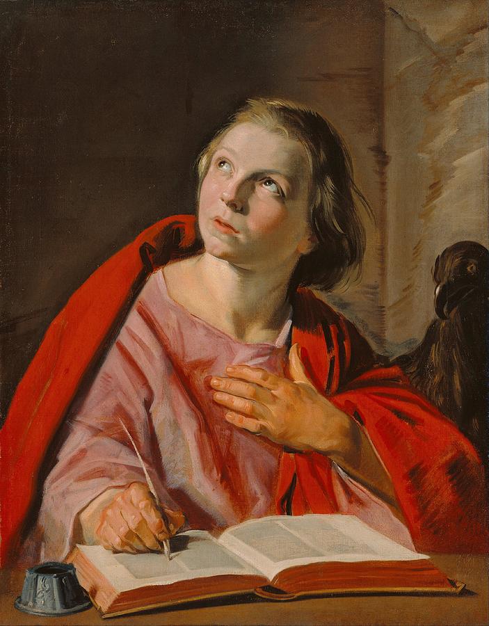 Hals Painting - Saint John the Evangelist #3 by Frans Hals