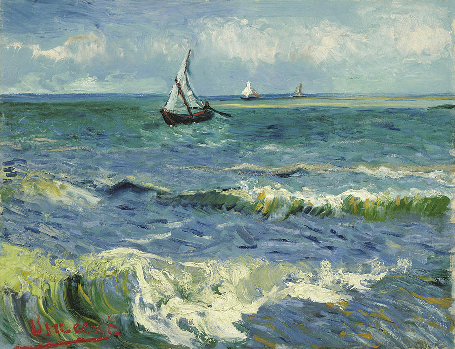 Vincent Van Gogh Painting - Seascape near Les Saintes Maries de la Mer  #7 by Vincent van Gogh