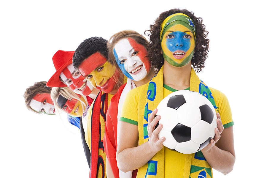 Soccer fans of different nations, soccer ball #7 Photograph by Michaela Begsteiger