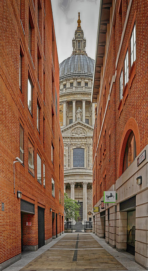London Photograph - Narrow view of St Pauls Cathedral London by John Gilham