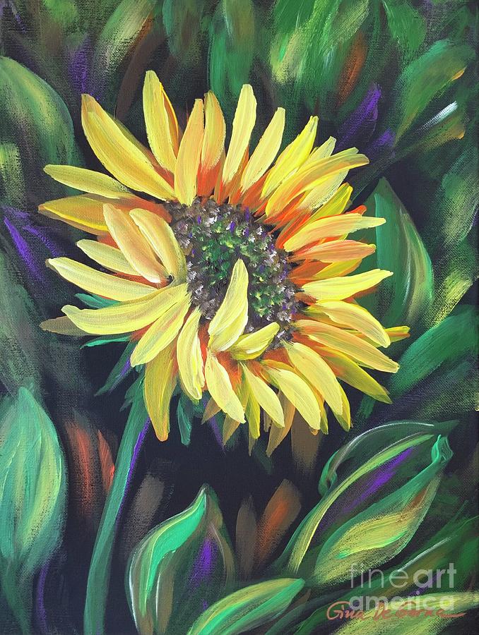Sunflower #7 Painting by Gina De Gorna