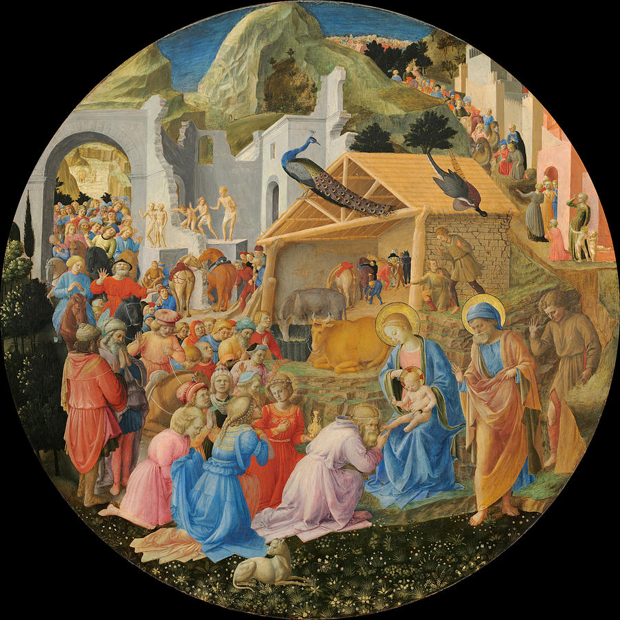 The Adoration Of The Magi Painting - The Adoration of the Magi #8 by Fra Angelico and Fra Filippo Lippi