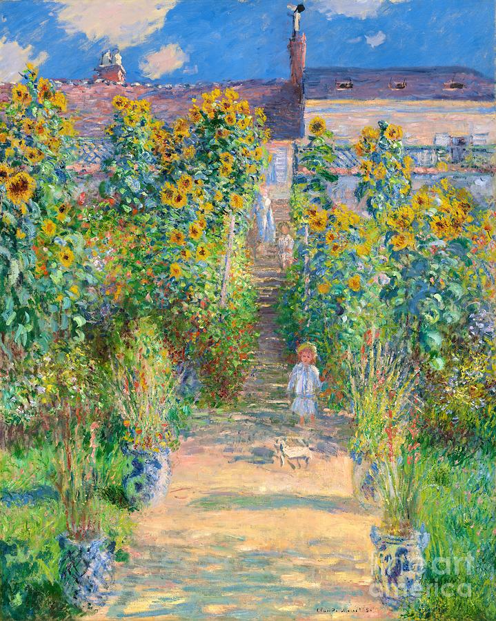 The Artists Garden at Vetheuil #7 Painting by Claude Monet