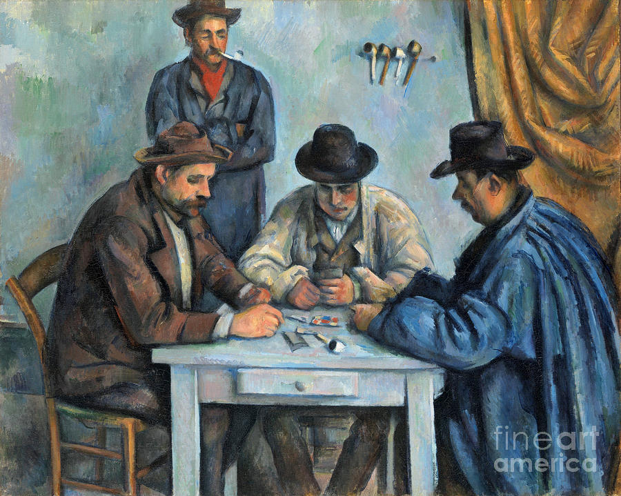 The Card Players #7 Painting by Paul Cezanne