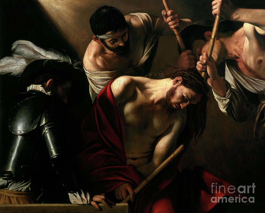 The Crowning With Thorns Painting by Caravaggio