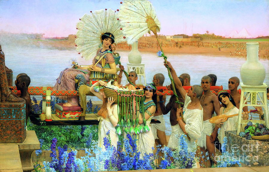 The finding of Moses #7 Painting by Lawrence Alma-Tadema