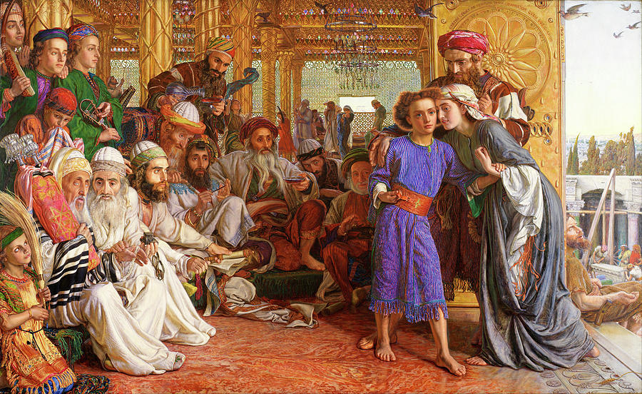The Finding of the Saviour in the Temple #8 Painting by William Holman Hunt