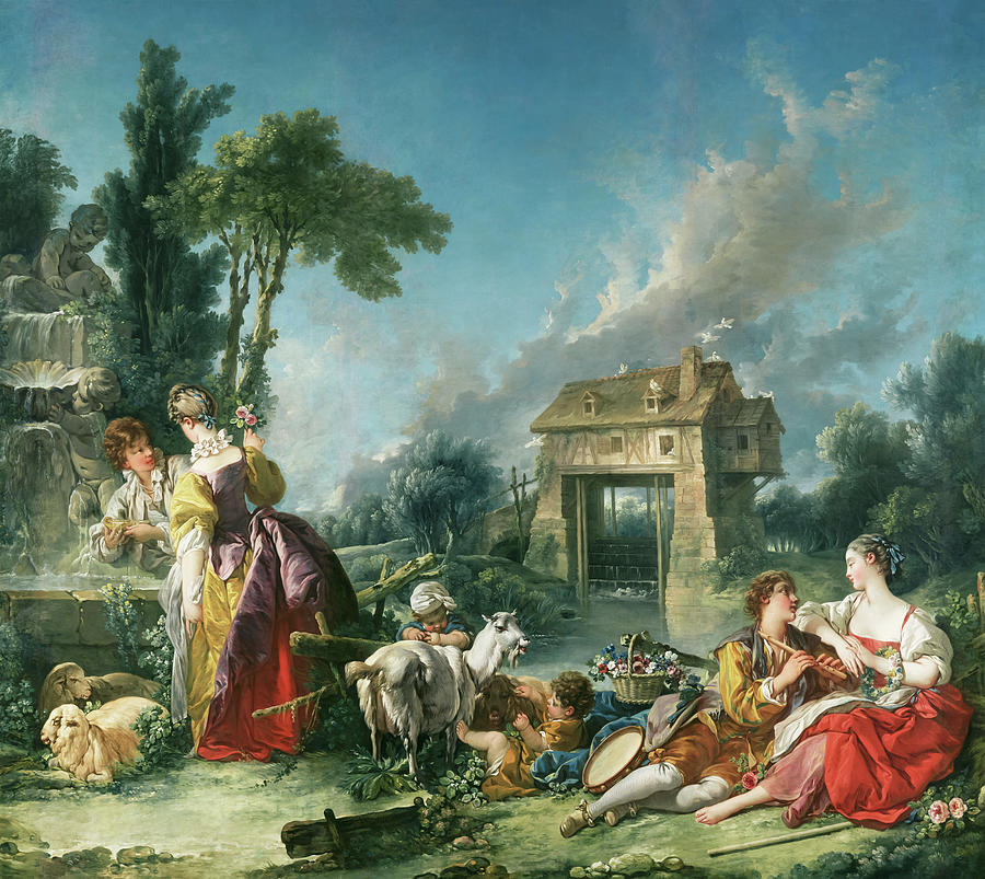 The Fountain Of Love By Francois Boucher Painting