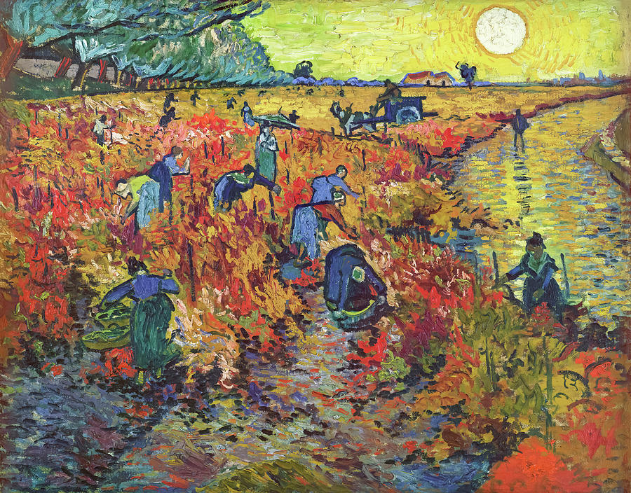 Vincent Van Gogh Painting - The Red Vineyard by Vincent van Gogh by Mango Art