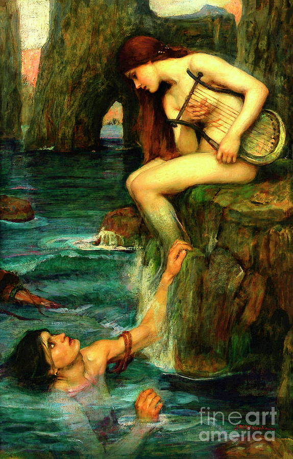 The Siren #7 Painting by John William Waterhouse