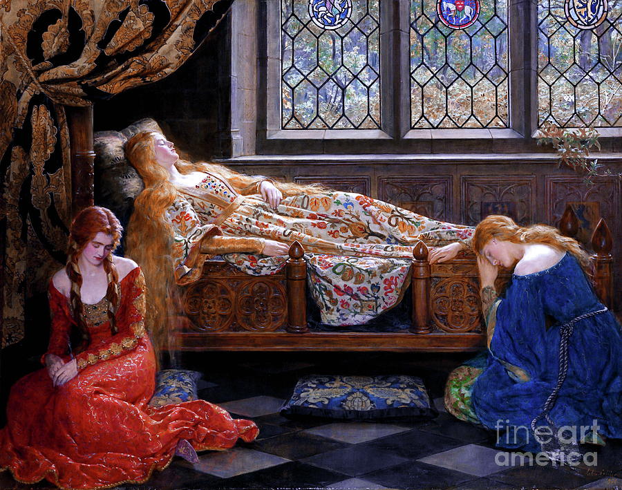 The sleeping beauty #7 Painting by John Collier