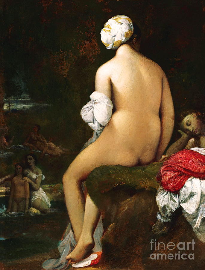 The Small Bather #7 Painting by Jean-Auguste-Dominique Ingres