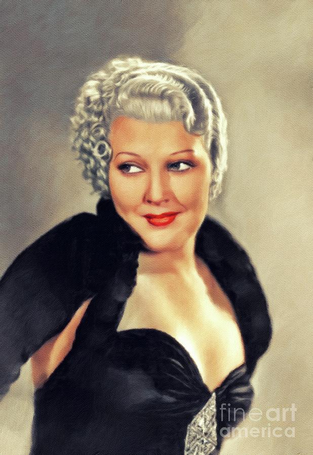 Thelma Todd, Vintage Actress Painting