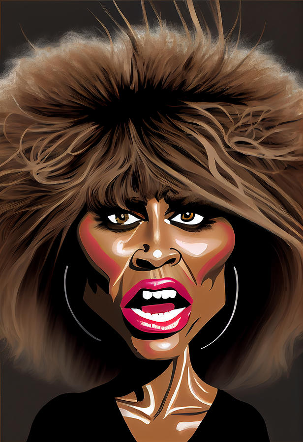 Tina Turner Caricature Mixed Media By Stephen Smith Galleries Pixels 