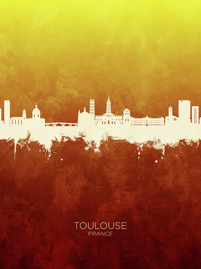 Toulouse France Skyline #7 Digital Art by Michael Tompsett
