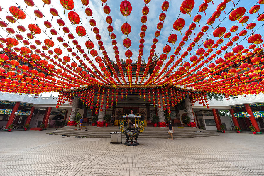 Traditional Chinese lanterns display during Chinese new year festival at Thean Hou Temple in Kuala Lumpur, Malaysia #7 Photograph by Shaifulzamri