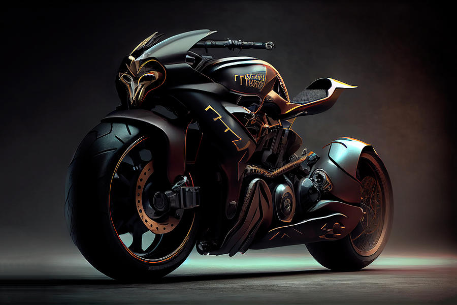 Triumph Motorcycle Future Concept Art Digital Art by Tim Hill - Fine ...