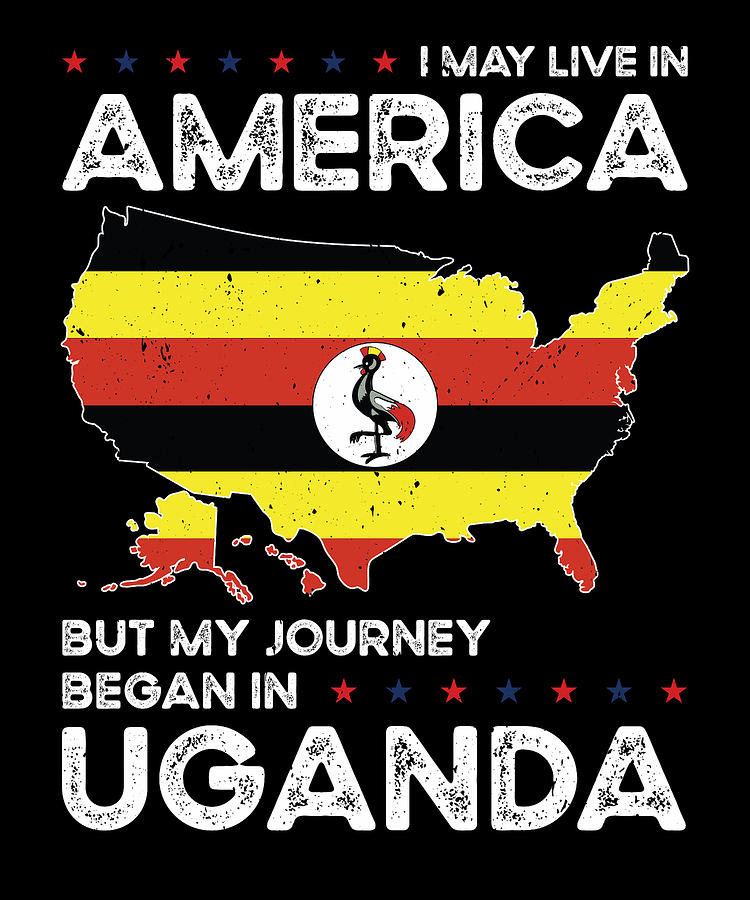 Ugandan American Patriot Usa Grown Uganda Us Flag Digital Art By