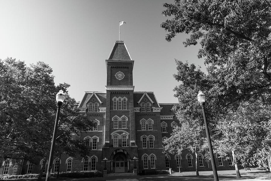 University Hall at Ohio State University in black and white #7 Photograph by Eldon McGraw