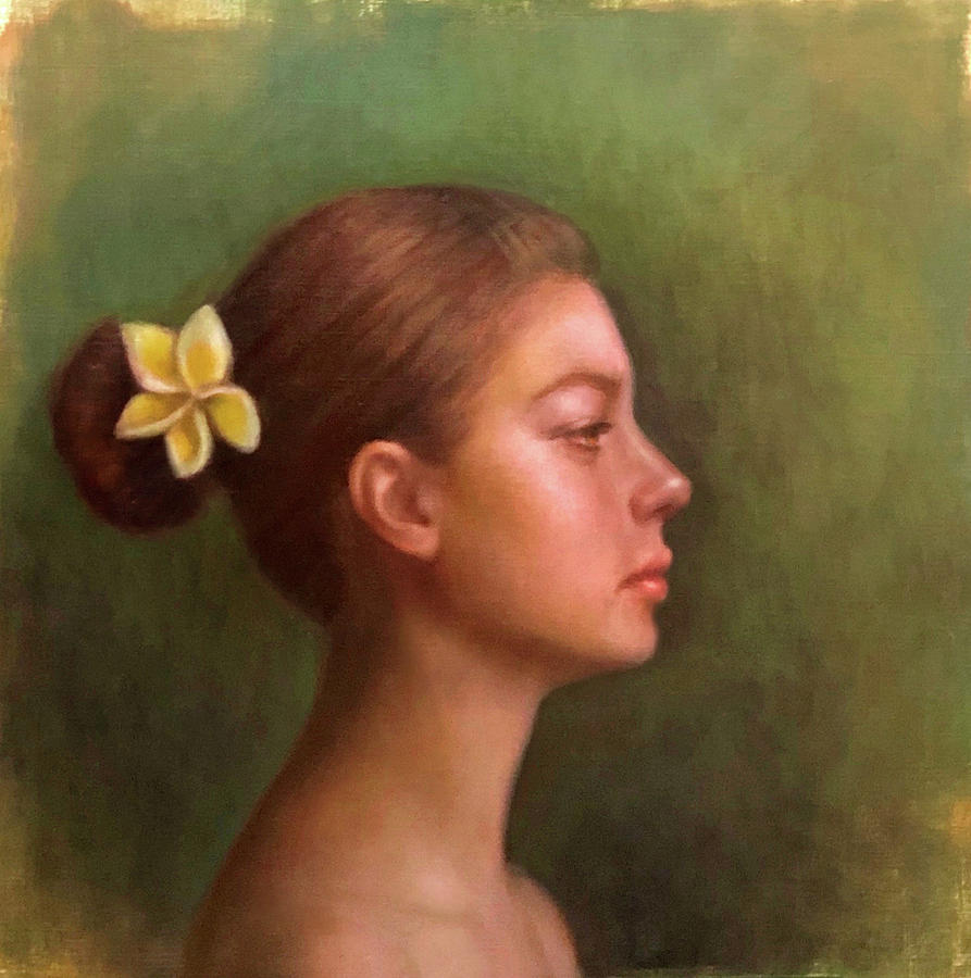 The Blooming Plumeria Painting by Vongduane Manivong