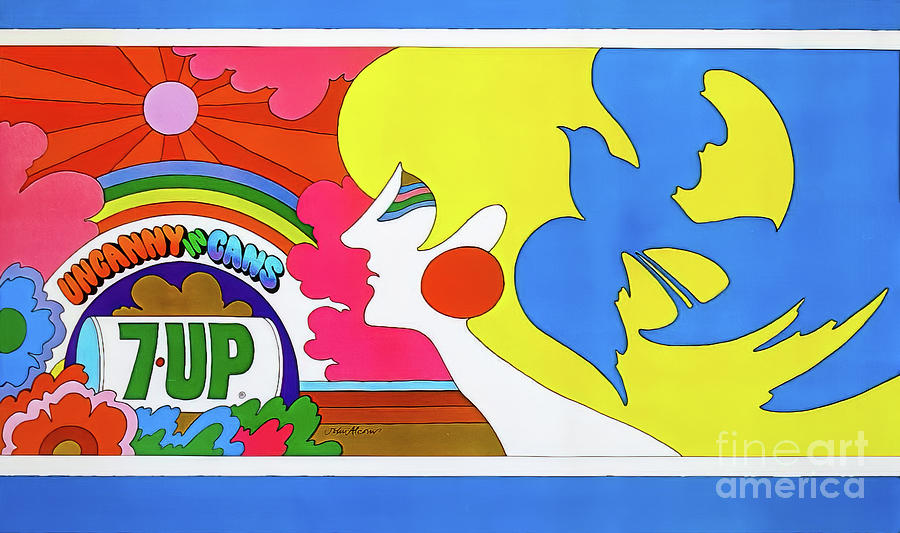 7-Up Uncanny in Cans Drinks Poster 1969 Drawing by M G Whittingham