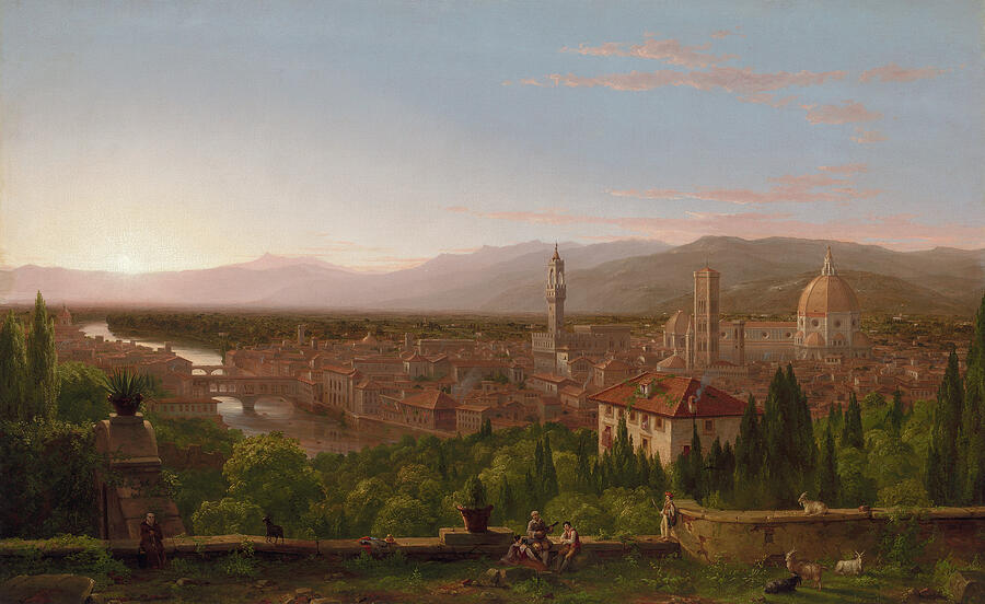 View of Florence, from 1837 Painting by Thomas Cole
