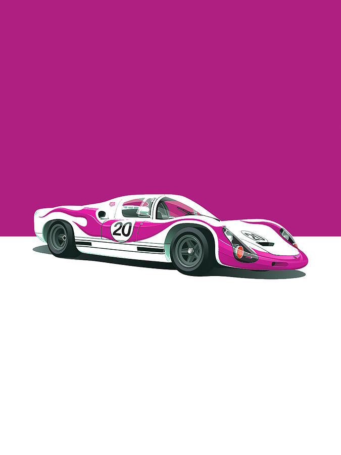 Vintage Porsche LeMans Race Car #7 Digital Art by Thespeedart Vintage Porsche LeMans Race Car #7 Digital Art by Thespeedart