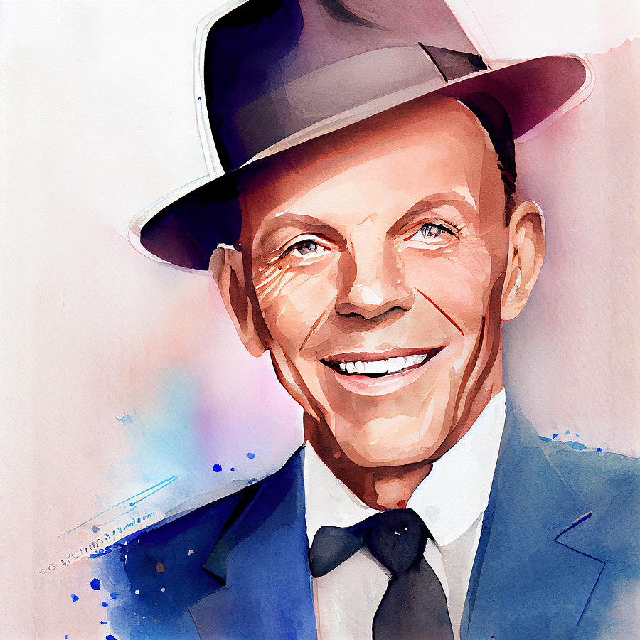 Watercolour Of Frank Sinatra Mixed Media by Smart Aviation - Fine Art ...