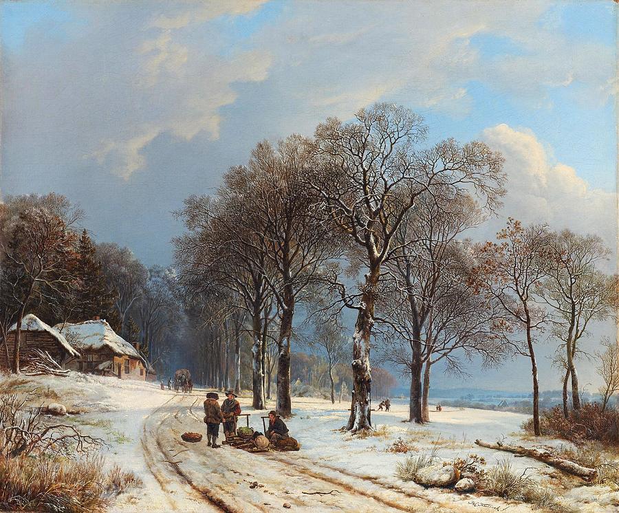 Winter Landscape #8 Painting by Barend Cornelis Koekkoek