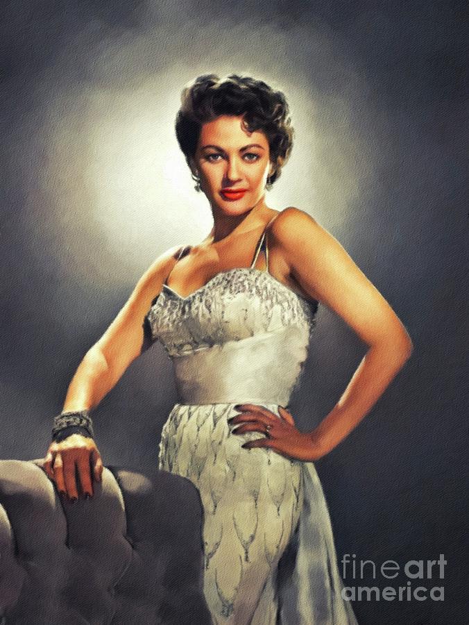 Yvonne De Carlo, Vintage Actress Painting by John Springfield | Fine Art  America