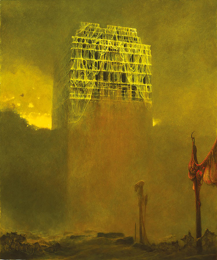 Zdzislaw Beksinski Painting by Issam Lachtioui | Pixels