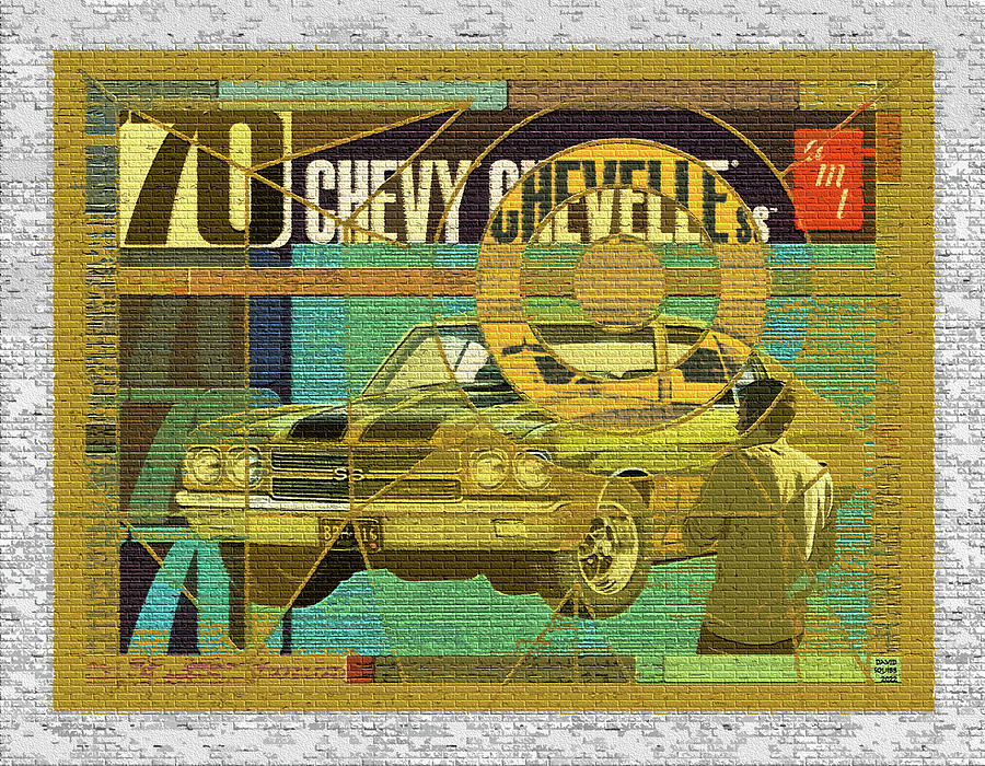 70 Chevy / AMT Chevelle Digital Art by David Squibb