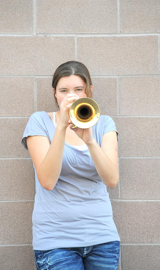 Female Trumpet Player Photograph By Oscar Williams Fine Art America